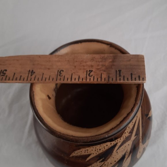 B Welsh, Pacific Stoneware, Hand Painted, Pottery Vase, Made in USA in 1971 - Picture 6 of 7